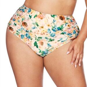 NWT 16 Artesands Odette Botticelli Floral Bikini High Waist Bottoms Swim Pant